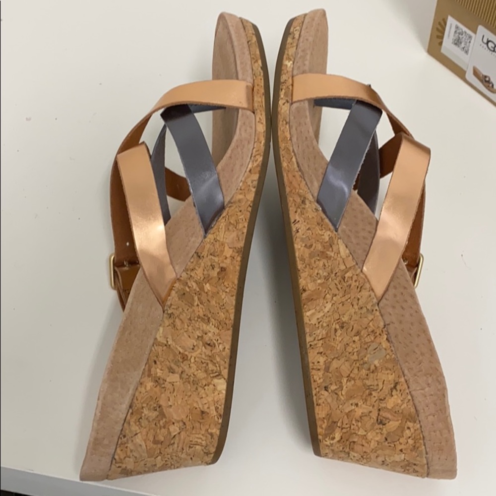 NIB AUTH UGG ADALIE MULE SANDAL ROSE GOLD PEWTER US 9.5 - Picture 5 of 7